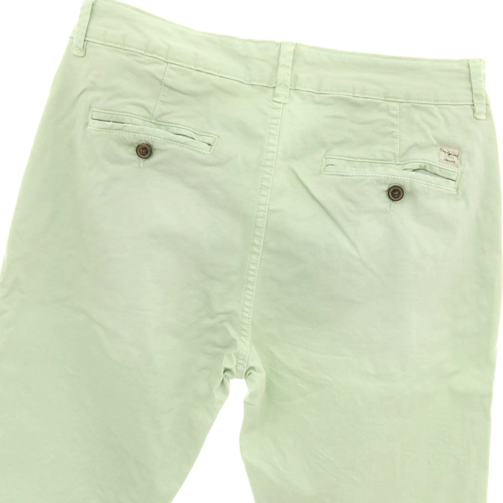 【中古】ペペ ジーンズ Pepe Jeans ストレッチ コットン カジュアルスラックスパンツ ライトグリーン【サイズ33】【 状態ランクC 】【 メンズ 】