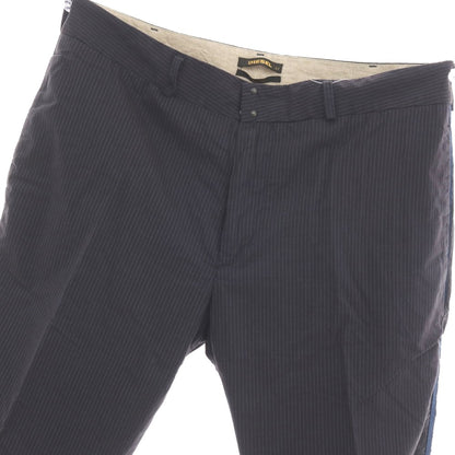 【中古】ディーゼル DIESEL Black Gold コットン ストライプ カジュアルスラックスパンツ ネイビー【サイズ32】【 状態ランクB 】【 メンズ 】