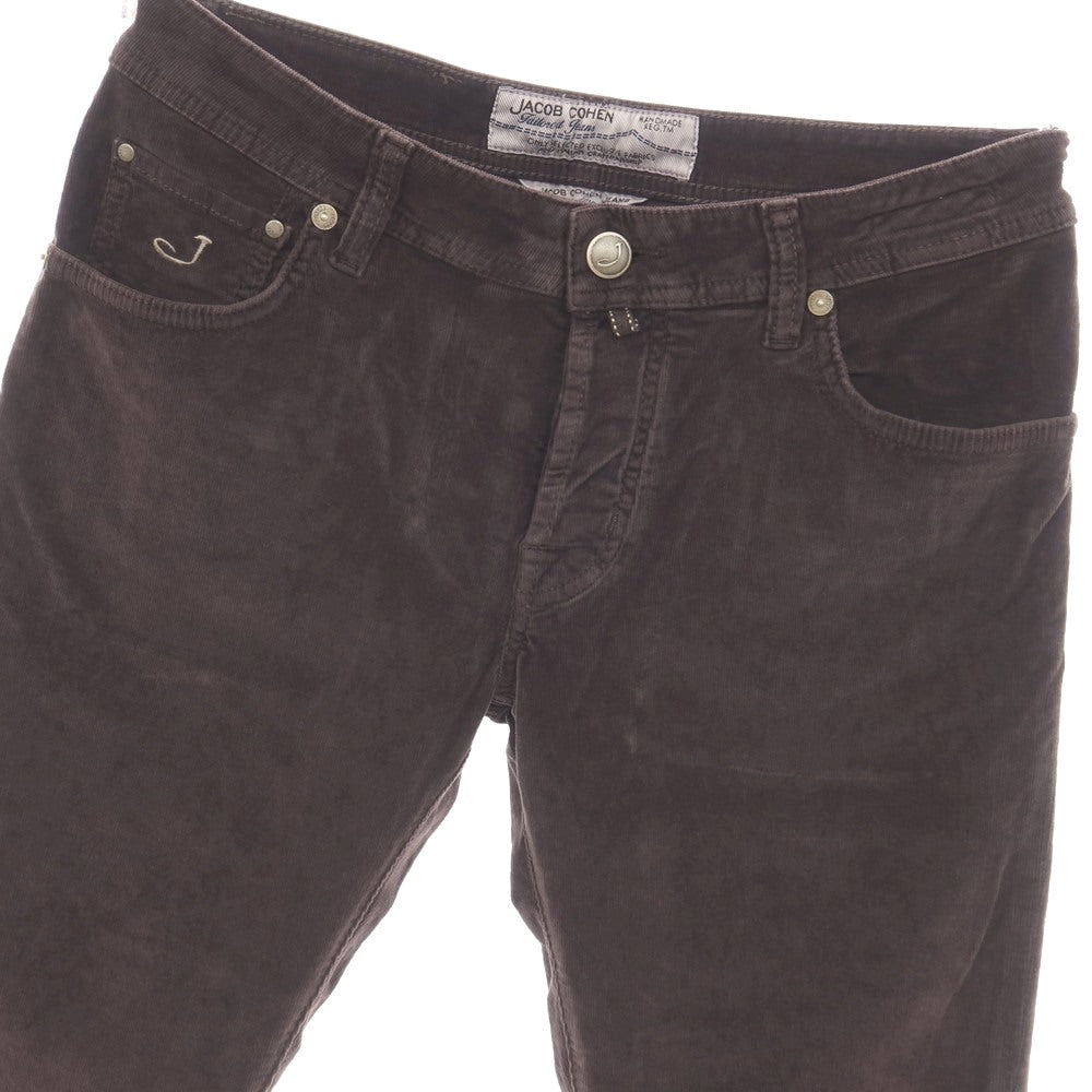 【中古】ヤコブコーエン JACOB COHEN PW622 ストレッチ コットン 細畝 コーデュロイパンツ ダークパープル【サイズ34】【 状態ランクA 】【 メンズ 】