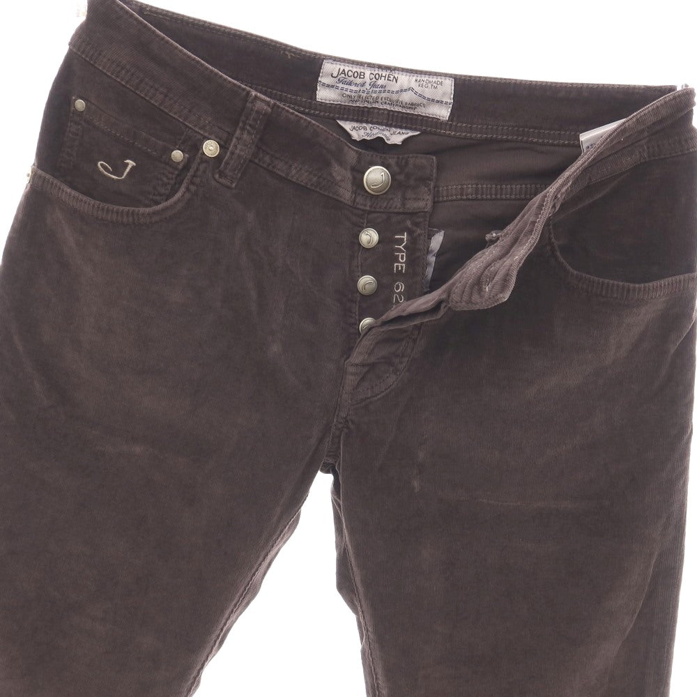 【中古】ヤコブコーエン JACOB COHEN PW622 ストレッチ コットン 細畝 コーデュロイパンツ ダークパープル【サイズ34】【 状態ランクA 】【 メンズ 】