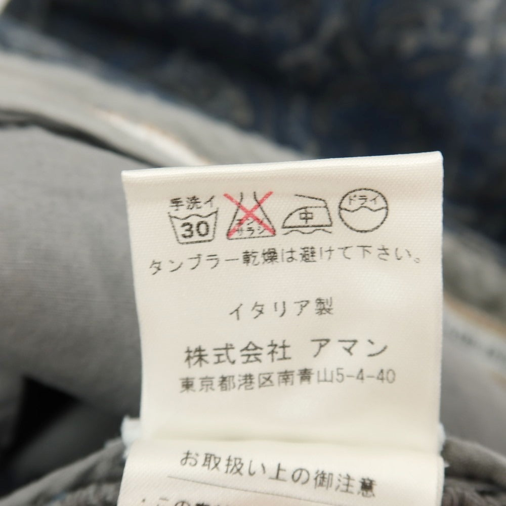 【中古】ジェイダブリューブライン J.W.BRINE ストレッチ コットン ペイズリー プリント カジュアルスラックスパンツ ネイビーxグレー【サイズ50】【 状態ランクB 】【 メンズ 】