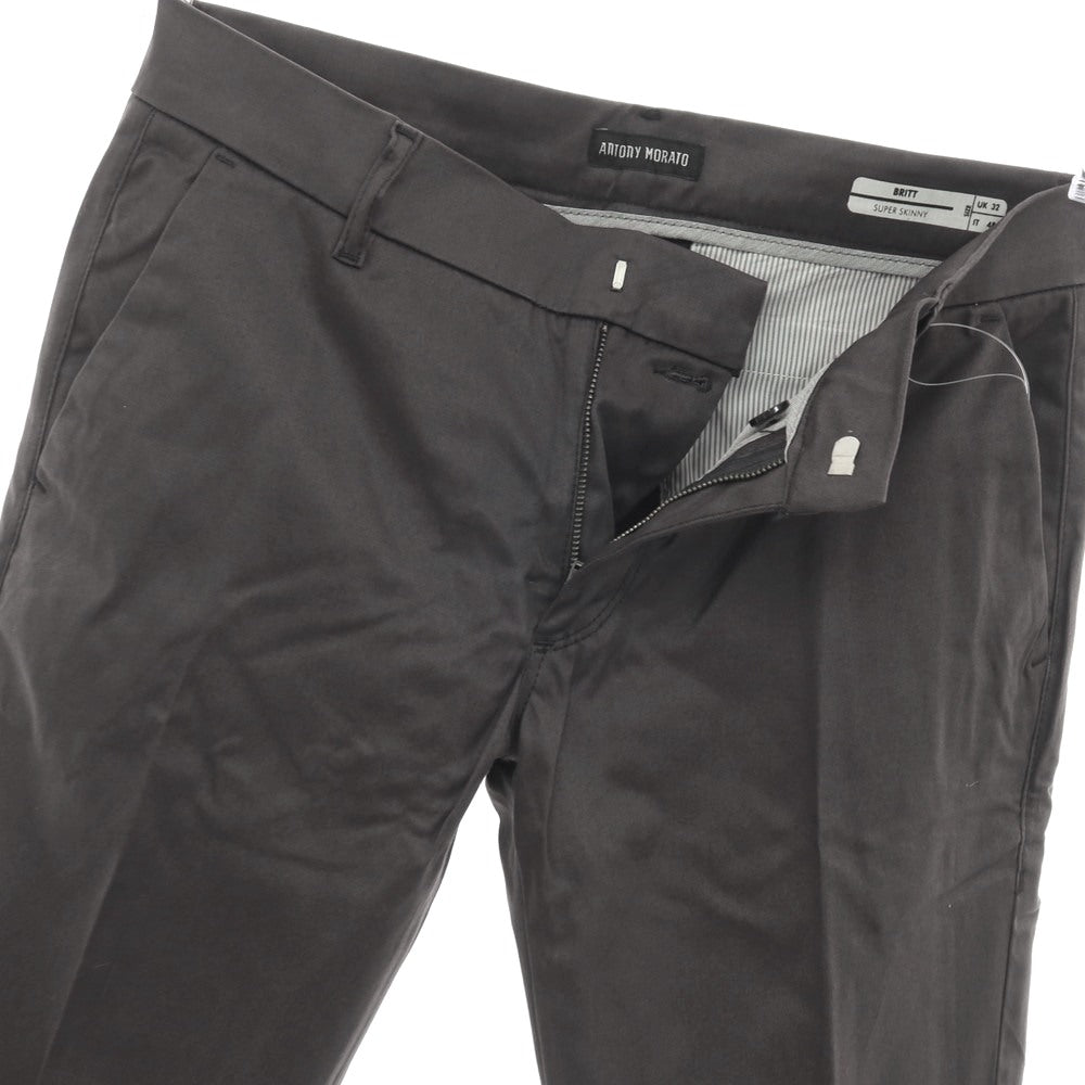 【中古】アントニー モラート ANTONY MORATO ストレッチ ツイルコットン カジュアルスラックスパンツ ダークグレー【サイズ48】【 状態ランクA 】【 メンズ 】
