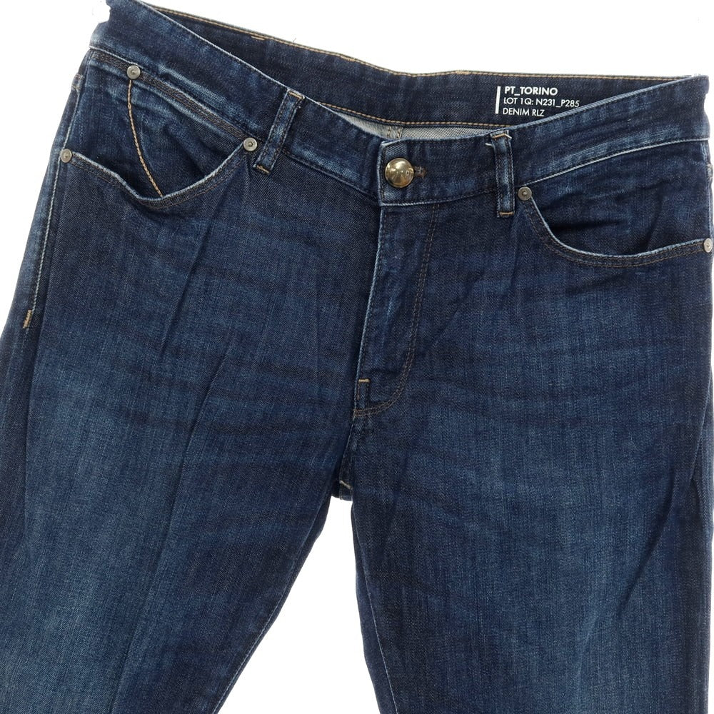 【中古】ピーティートリノ デニム PT TORINO DENIM SWING ストレッチ コットン デニムパンツ ジーンズ ネイビー【サイズ34】【 状態ランクC 】【 メンズ 】