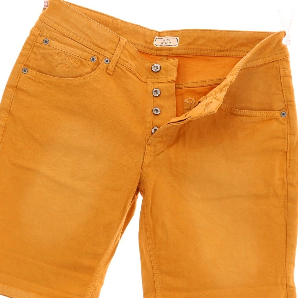 【中古】ペペ ジーンズ Pepe Jeans ストレッチ コットン ショートパンツ オレンジ【サイズ33】【 状態ランクB 】【 メンズ 】