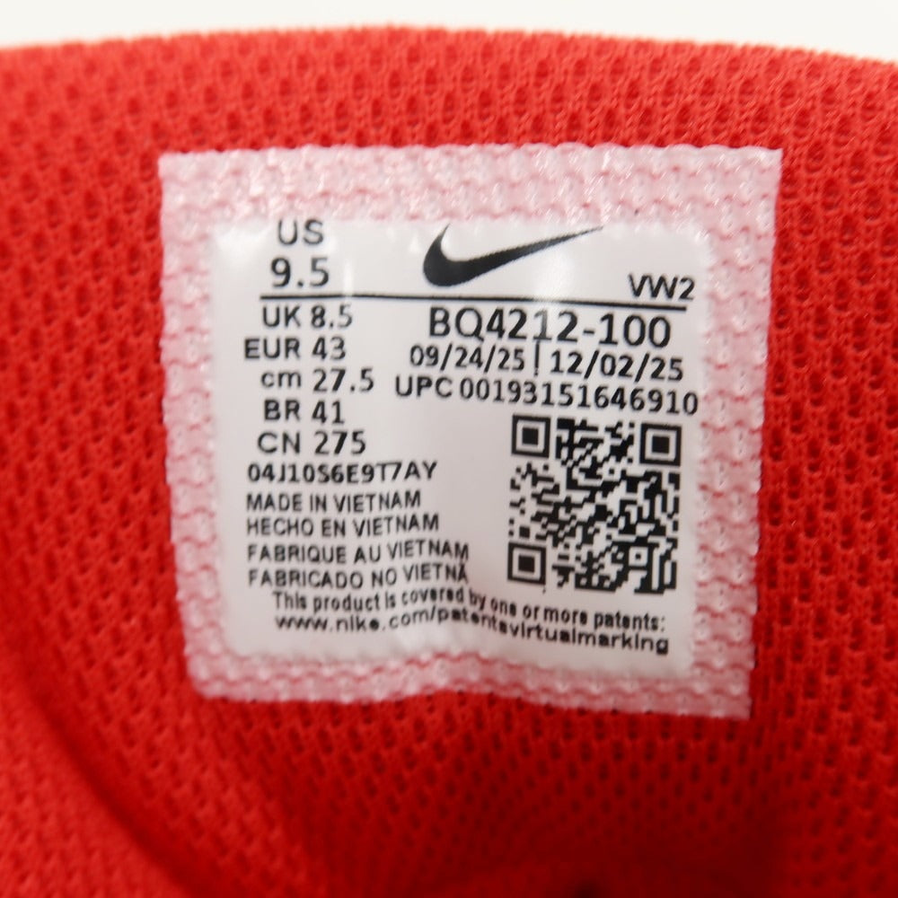 【中古】【未使用】ナイキ NIKE FLIGHT LEGACY BQ4212-100 スニーカー ホワイトxレッド【サイズ27.5】【 状態ランクS 】【 メンズ 】