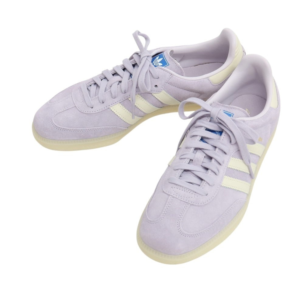 【中古】【未使用】アディダス adidas SAMBA スエード スニーカー ライトパープル【サイズ27.5】【 状態ランクS 】【 メンズ 】