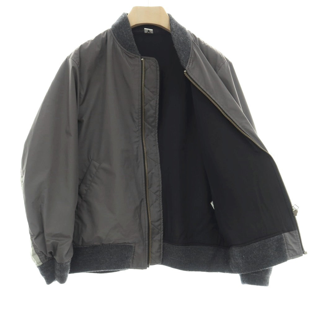 【中古】ビーナッツ BEENUTS リップストップナイロン ISE Tech MA-1 中綿ブルゾン グレー系【サイズ2】【 状態ランクC 】【 メンズ 】