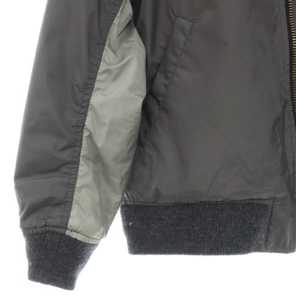 【中古】ビーナッツ BEENUTS リップストップナイロン ISE Tech MA-1 中綿ブルゾン グレー系【サイズ2】【 状態ランクC 】【 メンズ 】