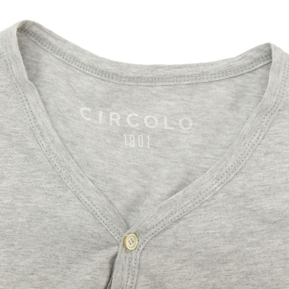 【中古】チルコロ1901 CIRCOLO 1901 コットン ヘンリーネック 半袖Ｔシャツ グレー【サイズS】【 状態ランクB 】【 メンズ 】