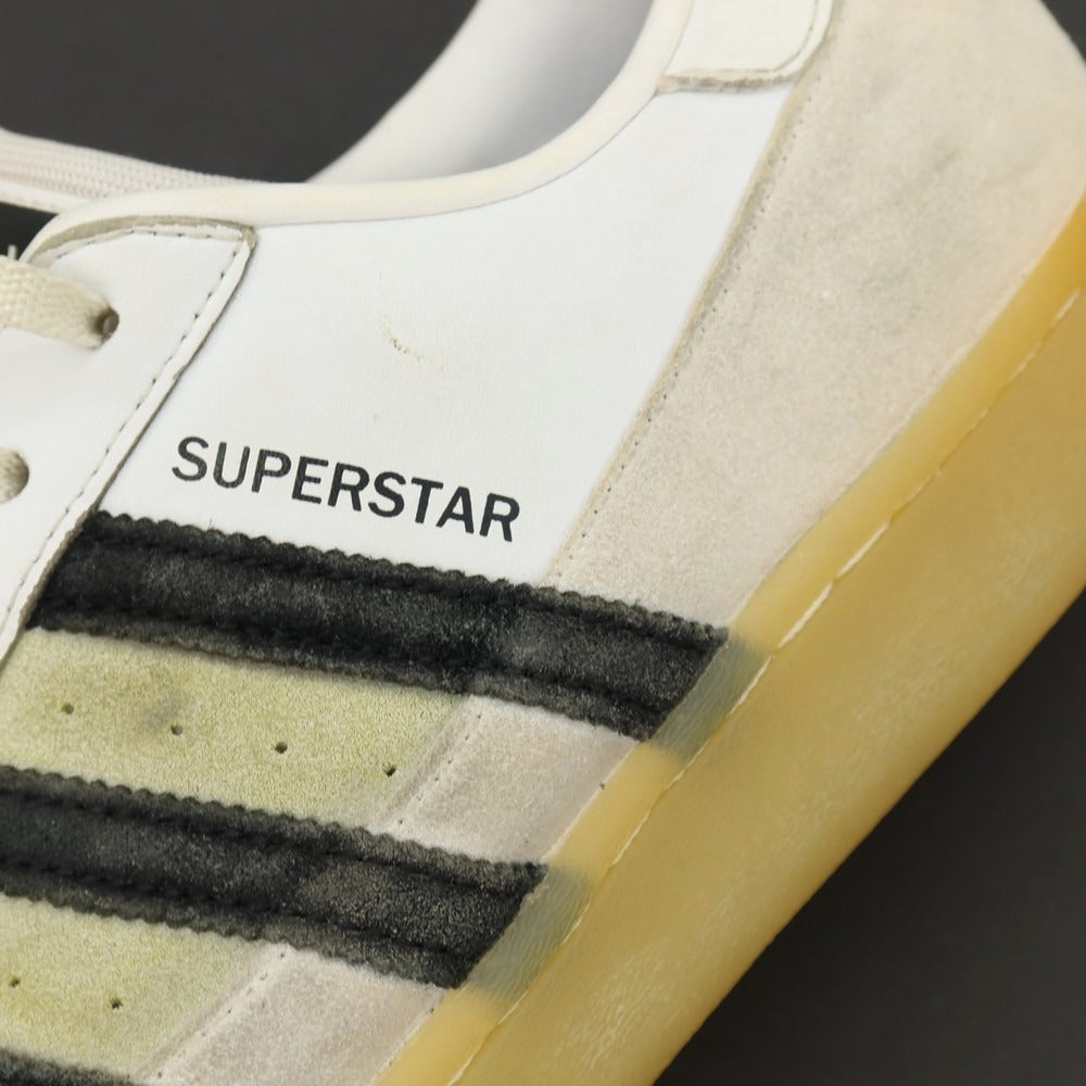 【中古】アディダス adidas スーパースター GX2887 レザー スニーカー ホワイト系【サイズ26.5】【 状態ランクC 】【 メンズ 】
