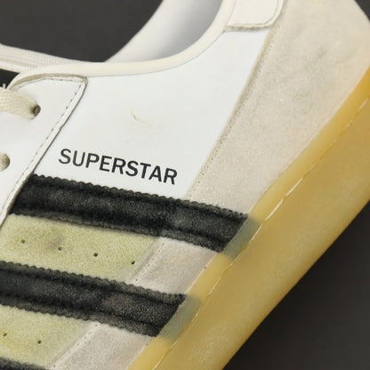 【中古】アディダス adidas スーパースター GX2887 レザー スニーカー ホワイト系【サイズ26.5】【 状態ランクC 】【 メンズ 】