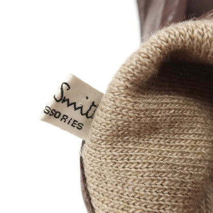 【中古】ポールスミス Paul Smith レザー ウール系ニットライニング 手袋 グローブ ブラウン【サイズ表記なし】【 状態ランクC 】【 メンズ 】