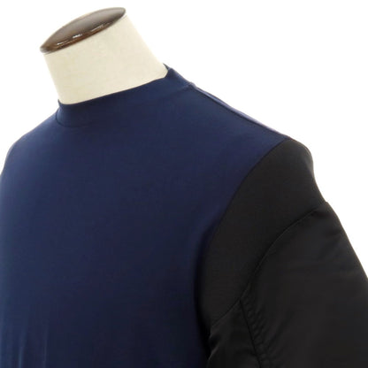 【中古】【未使用】トーガ TOGA VIRILIS 切り替えデザイン 長袖Ｔシャツ ネイビーxブラック【サイズ44】【 状態ランクS 】【 メンズ 】