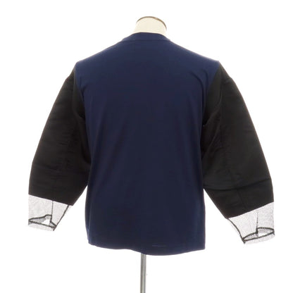 【中古】【未使用】トーガ TOGA VIRILIS 切り替えデザイン 長袖Ｔシャツ ネイビーxブラック【サイズ44】【 状態ランクS 】【 メンズ 】
