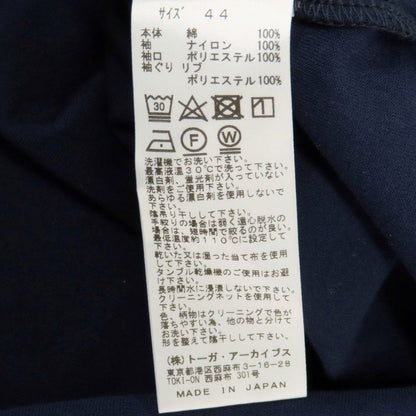 【中古】【未使用】トーガ TOGA VIRILIS 切り替えデザイン 長袖Ｔシャツ ネイビーxブラック【サイズ44】【 状態ランクS 】【 メンズ 】