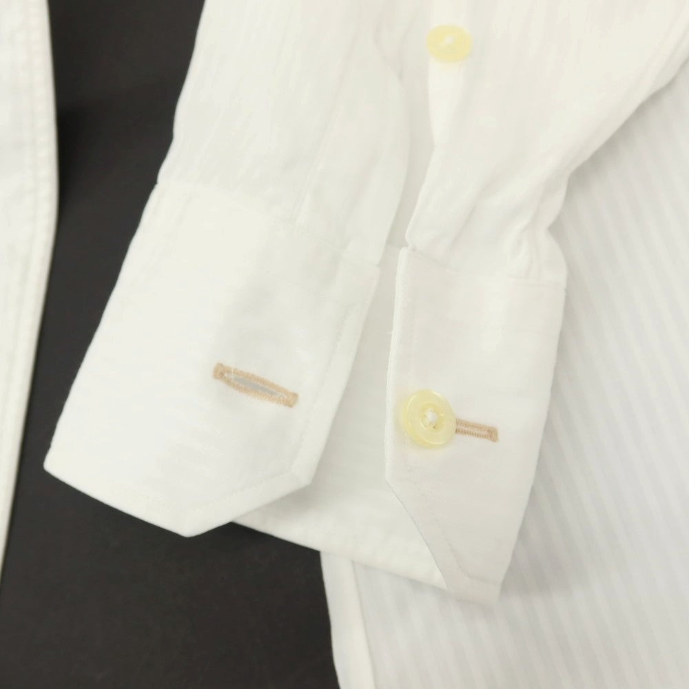 【中古】ピーエス ポールスミス PS Paul Smith コットン ストライプ セミワイドカラー ドレスシャツ ホワイト【サイズS】【 状態ランクC 】【 メンズ 】