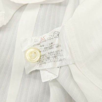 【中古】ピーエス ポールスミス PS Paul Smith コットン ストライプ セミワイドカラー ドレスシャツ ホワイト【サイズS】【 状態ランクC 】【 メンズ 】