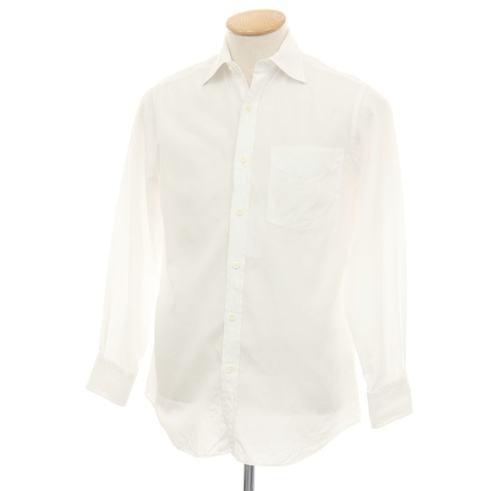 【中古】ポールスミス Paul Smith コットン セミワイドカラー ドレスシャツ ホワイト【サイズS】【 状態ランクB 】【 メンズ 】