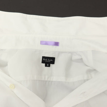 【中古】ポールスミス Paul Smith コットン セミワイドカラー ドレスシャツ ホワイト【サイズS】【 状態ランクB 】【 メンズ 】
