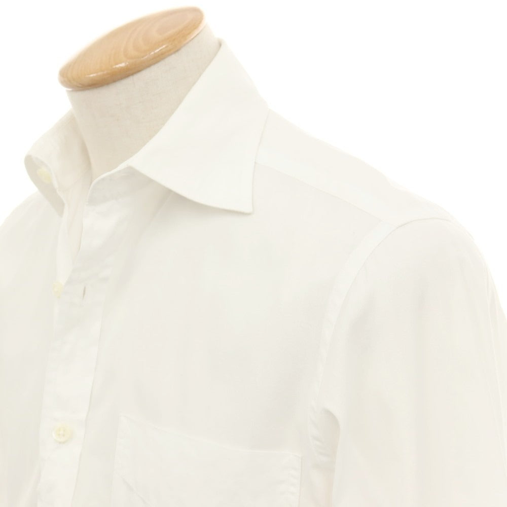 【中古】ポールスミス Paul Smith コットン セミワイドカラー ドレスシャツ ホワイト【サイズS】【 状態ランクB 】【 メンズ 】