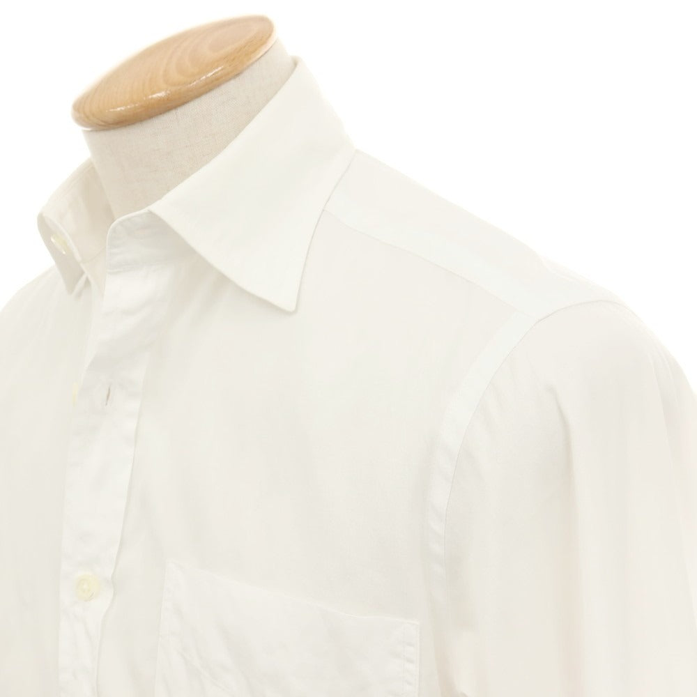 【中古】ポールスミス Paul Smith コットン セミワイドカラー ドレスシャツ ホワイト【サイズS】【 状態ランクC 】【 メンズ 】