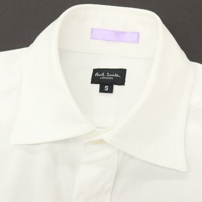 【中古】ポールスミス Paul Smith コットン セミワイドカラー ドレスシャツ ホワイト【サイズS】【 状態ランクC 】【 メンズ 】