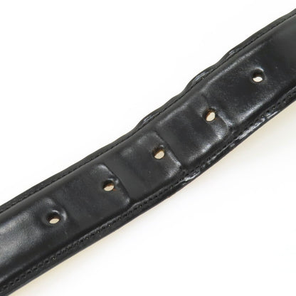 【中古】ポールスミス Paul Smith シェルコードバン レザー ベルト ブラックxシルバー【サイズM】【 状態ランクD 】【 メンズ 】