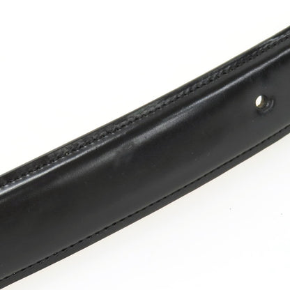 【中古】ポールスミス Paul Smith シェルコードバン レザー ベルト ブラックxシルバー【サイズM】【 状態ランクD 】【 メンズ 】