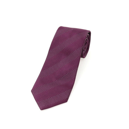 【中古】ポールスミス Paul Smith シルクコットン ストライプ柄ネクタイ パープル【 状態ランクC 】【 メンズ 】