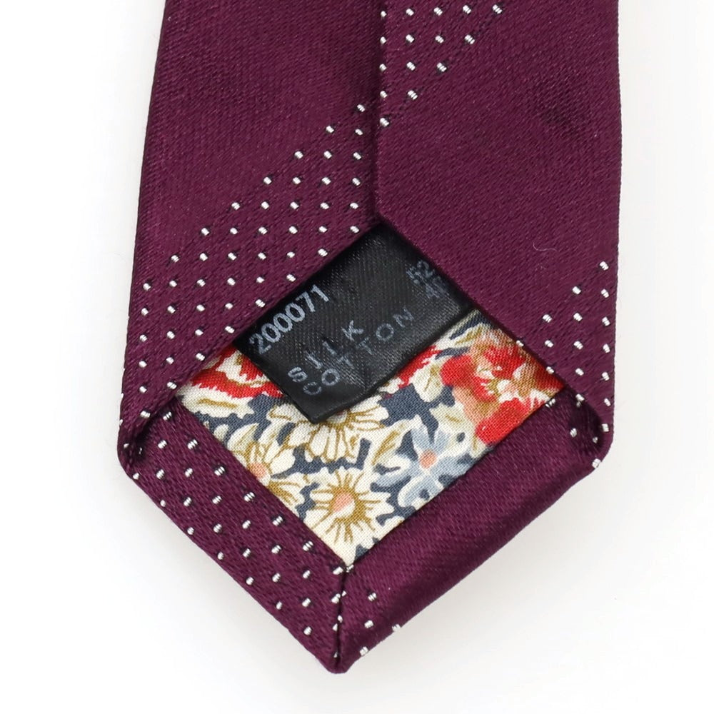 【中古】ポールスミス Paul Smith シルクコットン ストライプ柄ネクタイ パープル【 状態ランクC 】【 メンズ 】