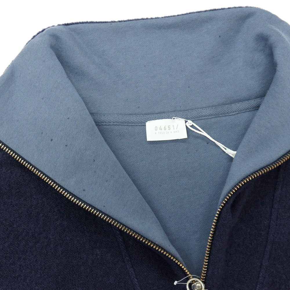 【新品】トリップ イン ア バッグ 04651/A TRIP IN A BAG CW QUARTER ZIP ウールコットン ハーフジップ プルオーバー ネイビー【サイズM】【 状態ランクN 】【 メンズ 】