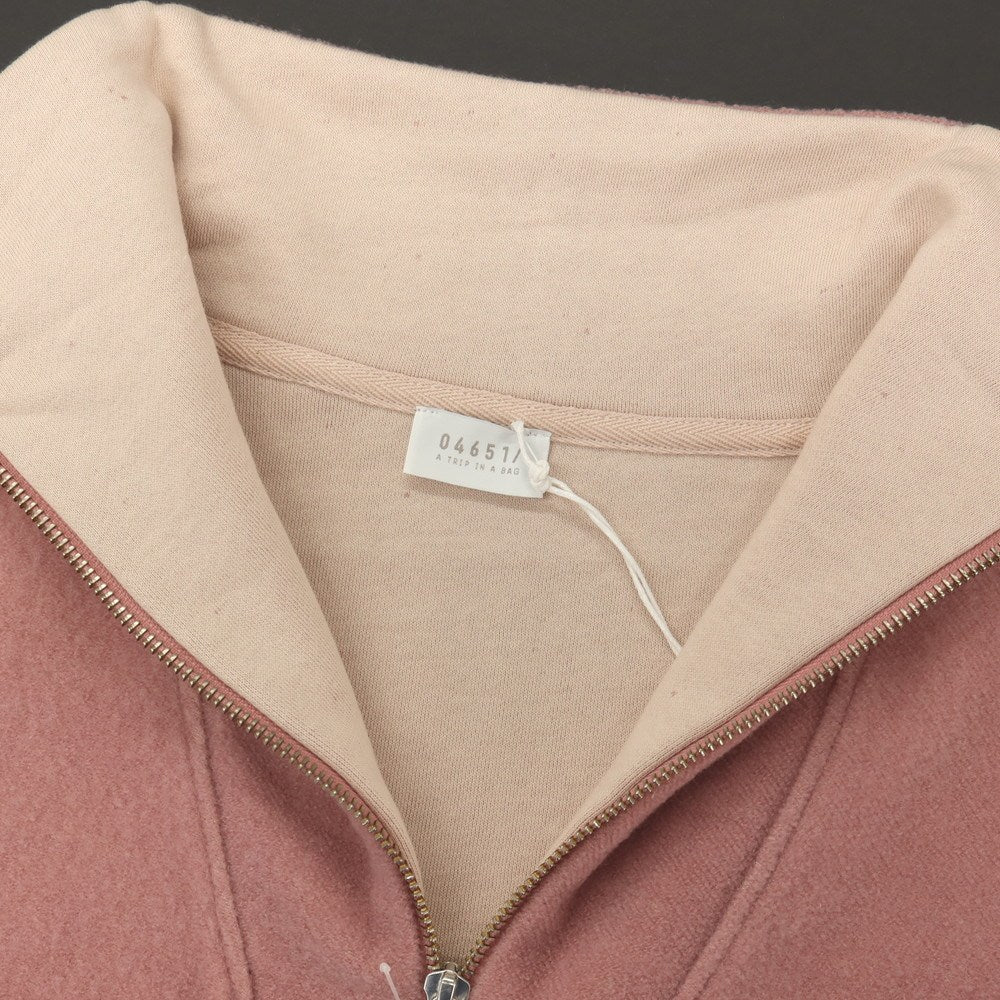 【新品】トリップ イン ア バッグ 04651/A TRIP IN A BAG CW QUARTER ZIP ウールコットン ハーフジップ プルオーバー ピンク【サイズM】【 状態ランクN 】【 メンズ 】
