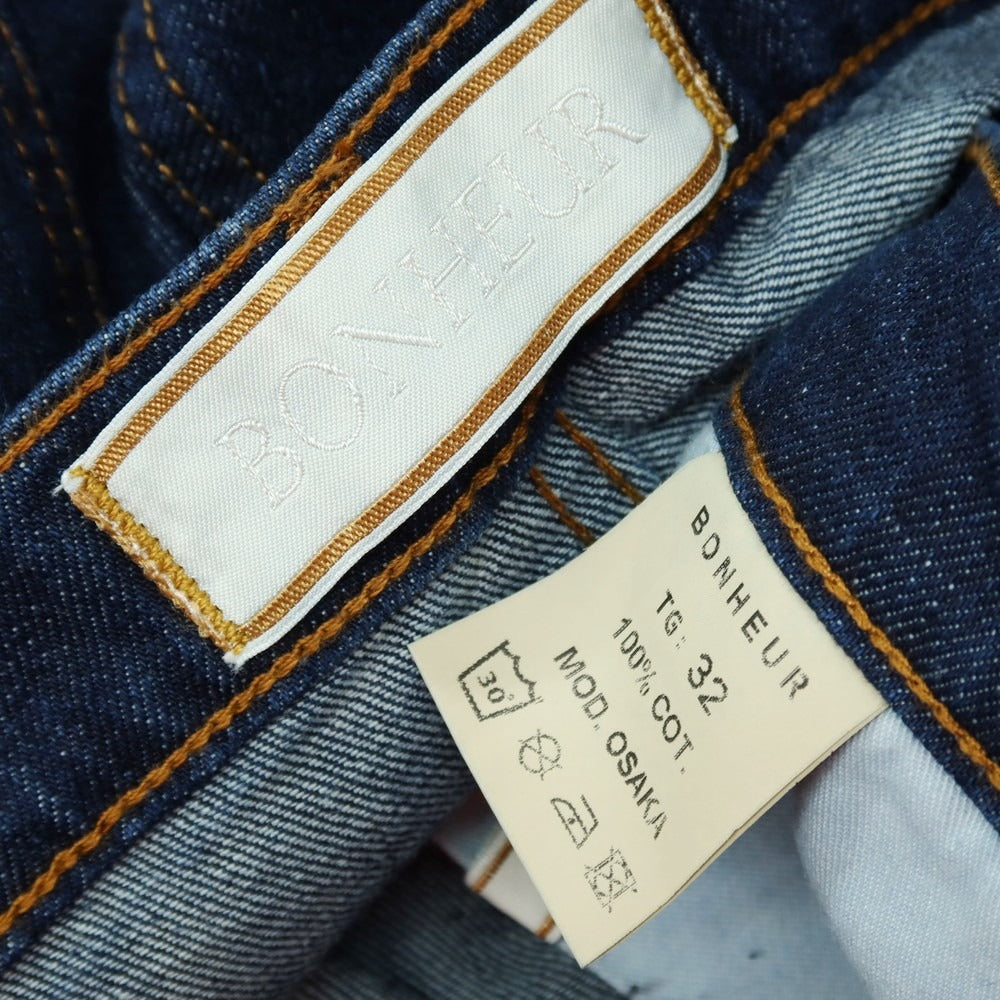 【新品】ボネール BONHEUR OSAKA コットン テーパードシルエット デニムパンツ ジーンズ ネイビー【サイズ32】【 状態ランクN 】【 メンズ 】