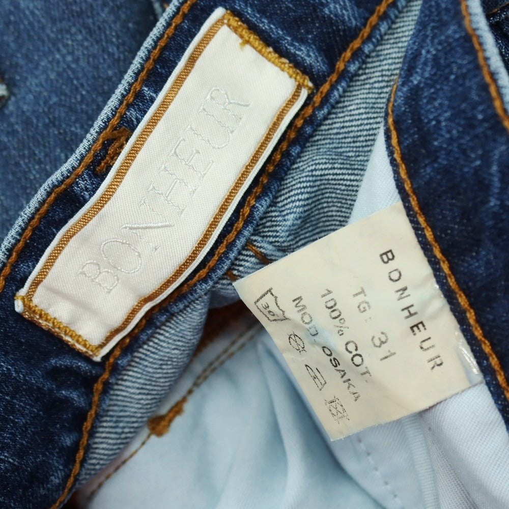 【新品】ボネール BONHEUR OSAKA コットン テーパードシルエット デニムパンツ ジーンズ ダークブルー【サイズ31】【 状態ランクN 】【 メンズ 】