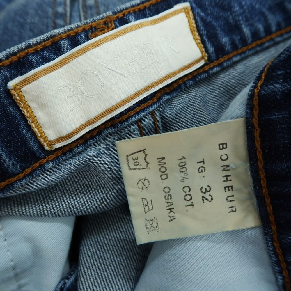【新品】ボネール BONHEUR OSAKA コットン テーパードシルエット デニムパンツ ジーンズ ダークブルー【サイズ32】【 状態ランクN 】【 メンズ 】