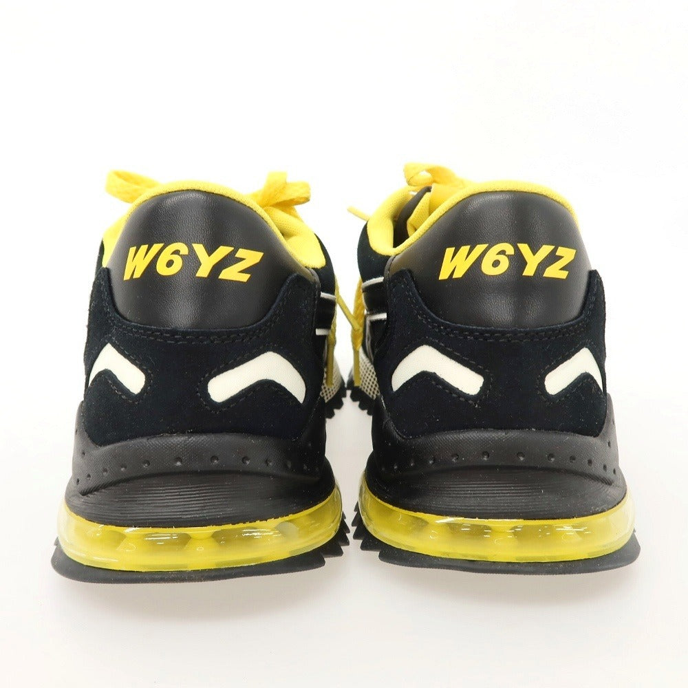 【新品】ウィズ（W6YZ） W6YZ BRM241-0A04 ナイロン スエード スニーカー ブラックxイエロー【サイズ44】【 状態ランクN 】【 メンズ 】