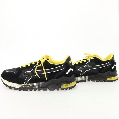 【新品アウトレット】ウィズ（W6YZ） W6YZ BRM241-0A04 ナイロン スエード スニーカー ブラックxイエロー【サイズ45】【 状態ランクN- 】【 メンズ 】