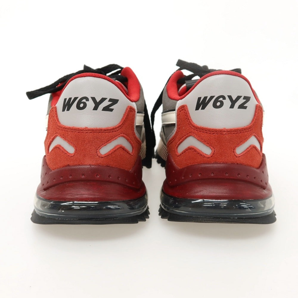 【新品】ウィズ（W6YZ） W6YZ BRM241-1B77 ナイロン スエード スニーカー グレーxレッド【サイズ41】【 状態ランクN 】【 メンズ 】