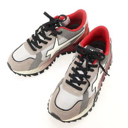 【新品アウトレット】ウィズ（W6YZ） W6YZ BRM241-1B77 ナイロン スエード スニーカー グレーxレッド【サイズ41】【 状態ランクN- 】【 メンズ 】
