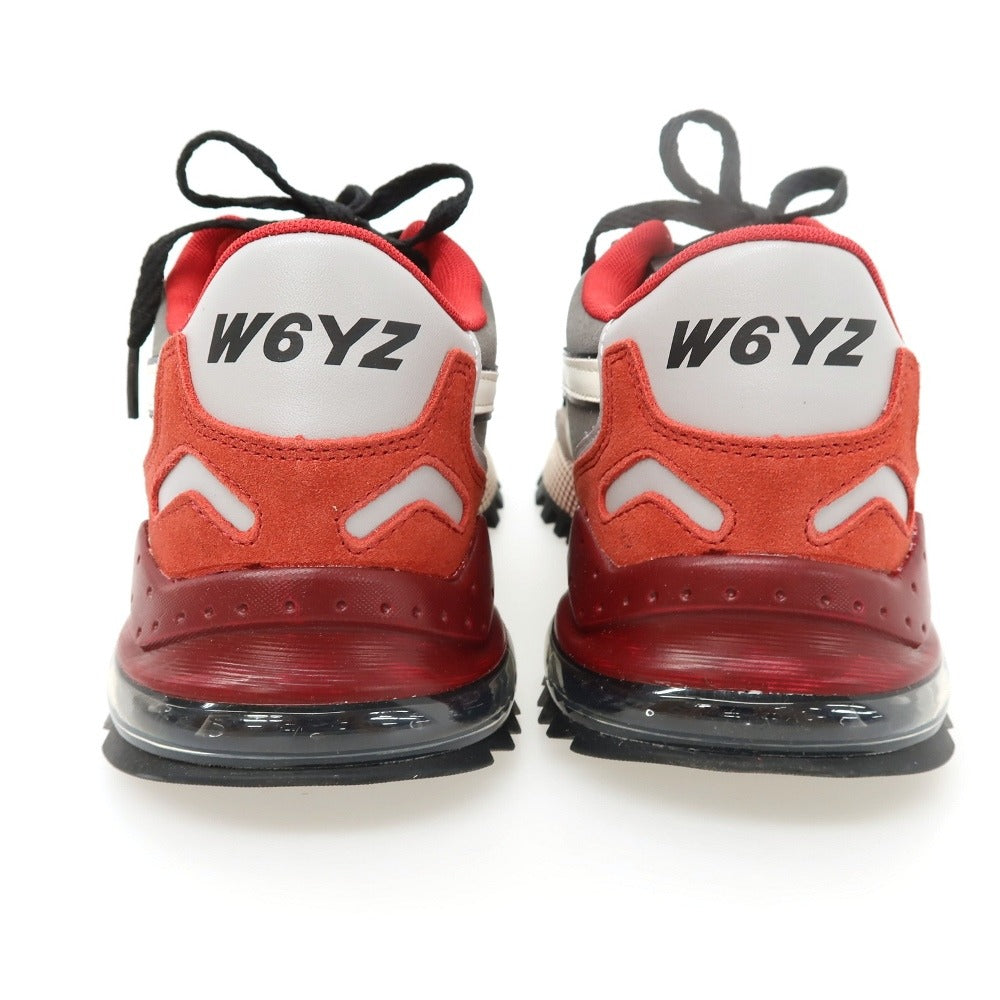 【新品アウトレット】ウィズ（W6YZ） W6YZ BRM241-1B77 ナイロン スエード スニーカー グレーxレッド【サイズ41】【 状態ランクN- 】【 メンズ 】