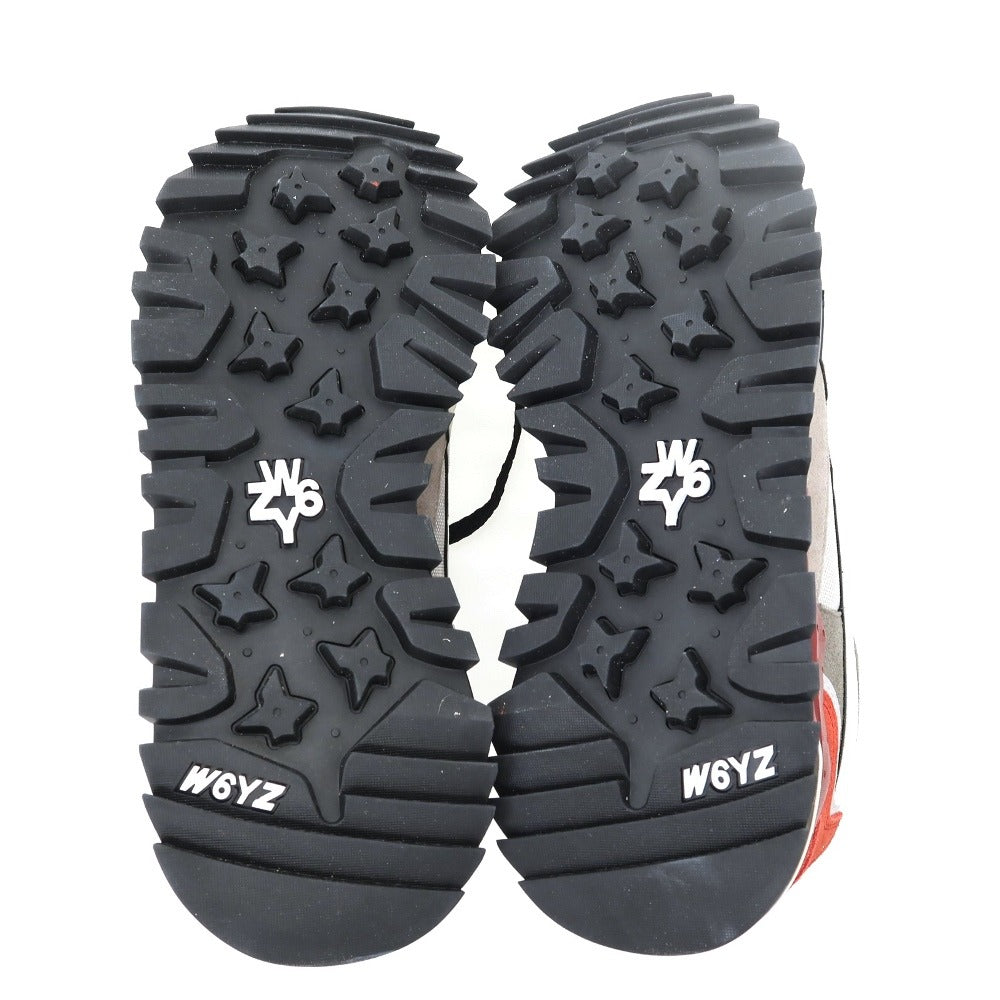 【新品】ウィズ（W6YZ） W6YZ BRM241-1B77 ナイロン スエード スニーカー グレーxレッド【サイズ44】【 状態ランクN 】【 メンズ 】