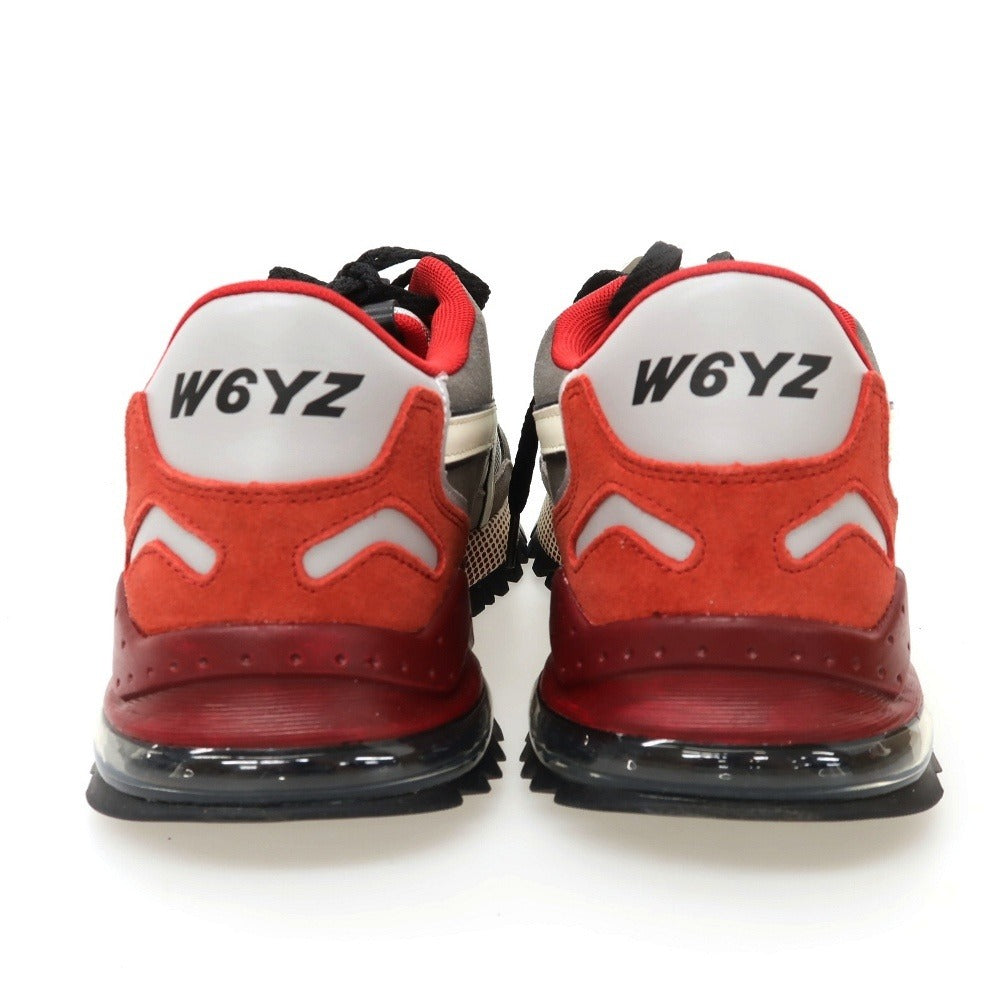 【新品】ウィズ（W6YZ） W6YZ BRM241-1B77 ナイロン スエード スニーカー グレーxレッド【サイズ44】【 状態ランクN 】【 メンズ 】