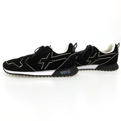 【新品アウトレット】ウィズ（W6YZ） W6YZ JM211-STUDS スエード スニーカー ブラック【サイズ45】【 状態ランクN- 】【 メンズ 】