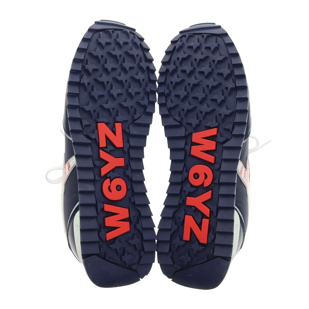 【新品アウトレット】ウィズ（W6YZ） W6YZ JM220-0C02G ナイロン 合成皮革 スニーカー ネイビーxホワイト【サイズ43】【 状態ランクN- 】【 メンズ 】