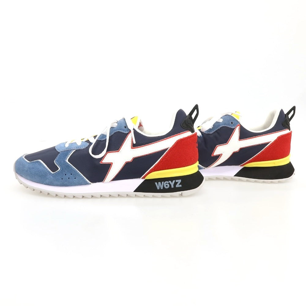 【新品アウトレット】ウィズ（W6YZ） W6YZ JM230-1C74S ナイロン スエード スニーカー ネイビーxブルー【サイズ43】【 状態ランクN- 】【 メンズ 】