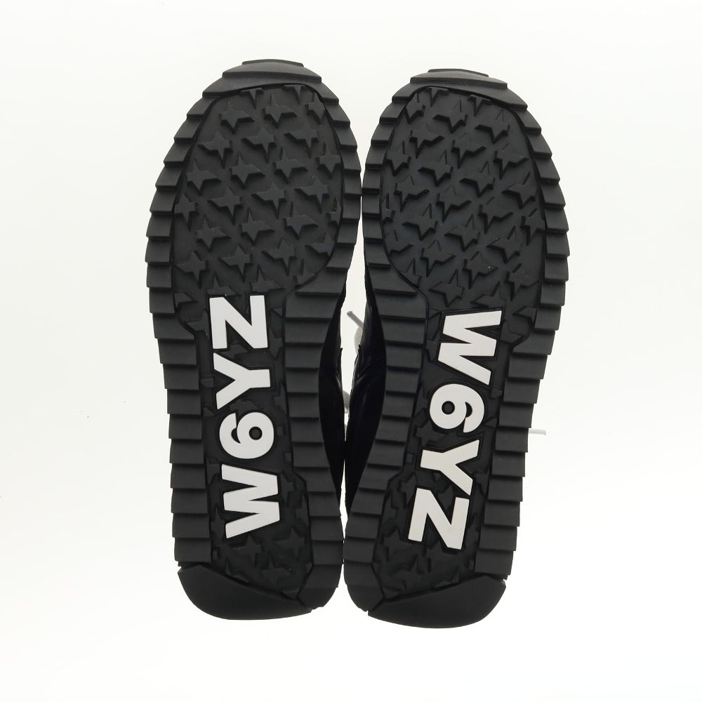 【新品アウトレット】ウィズ（W6YZ） W6YZ JM231-1A55G ナイロン スエード スニーカー ブラックxグレー【サイズ40】【 状態ランクN- 】【 メンズ 】