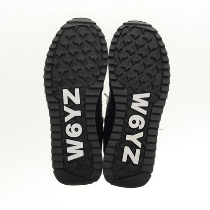 【新品アウトレット】ウィズ（W6YZ） W6YZ JM231-1A55G ナイロン スエード スニーカー ブラックxグレー【サイズ40】【 状態ランクN- 】【 メンズ 】