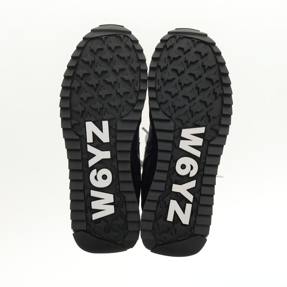 【新品アウトレット】ウィズ（W6YZ） W6YZ JM231-1A55G ナイロン スエード スニーカー ブラックxグレー【サイズ44】【 状態ランクN- 】【 メンズ 】