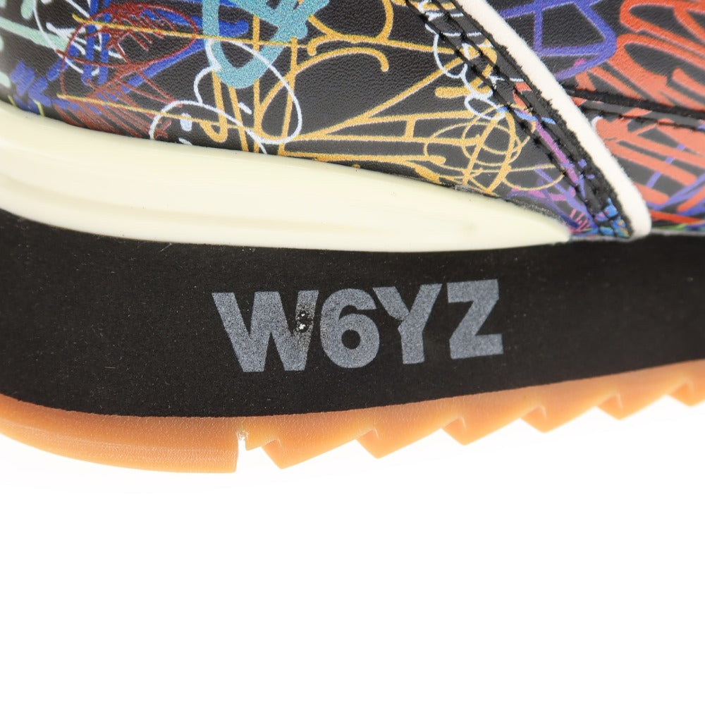 【新品アウトレット】ウィズ（W6YZ） W6YZ JM241-0A03S 合成皮革 スニーカー ブラックxマルチカラー【サイズ44】【 状態ランクN- 】【 メンズ 】
