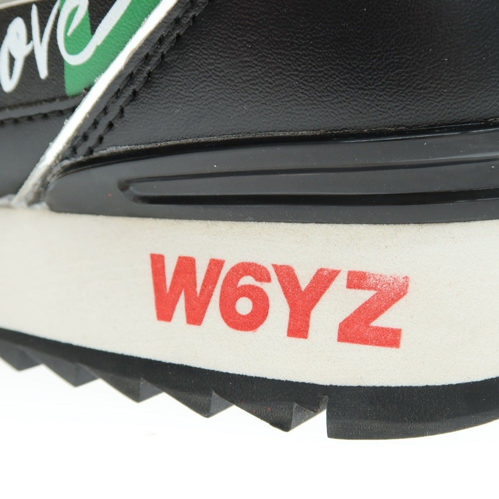 【新品アウトレット】ウィズ（W6YZ） W6YZ JM241-1A70G 合成皮革 スニーカー ブラック【サイズ43】【 状態ランクN- 】【 メンズ 】